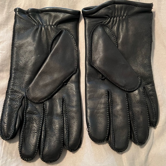 Fownes Brothers Black Leather Lined  Gloves Sz M NWOT - Picture 3 of 6